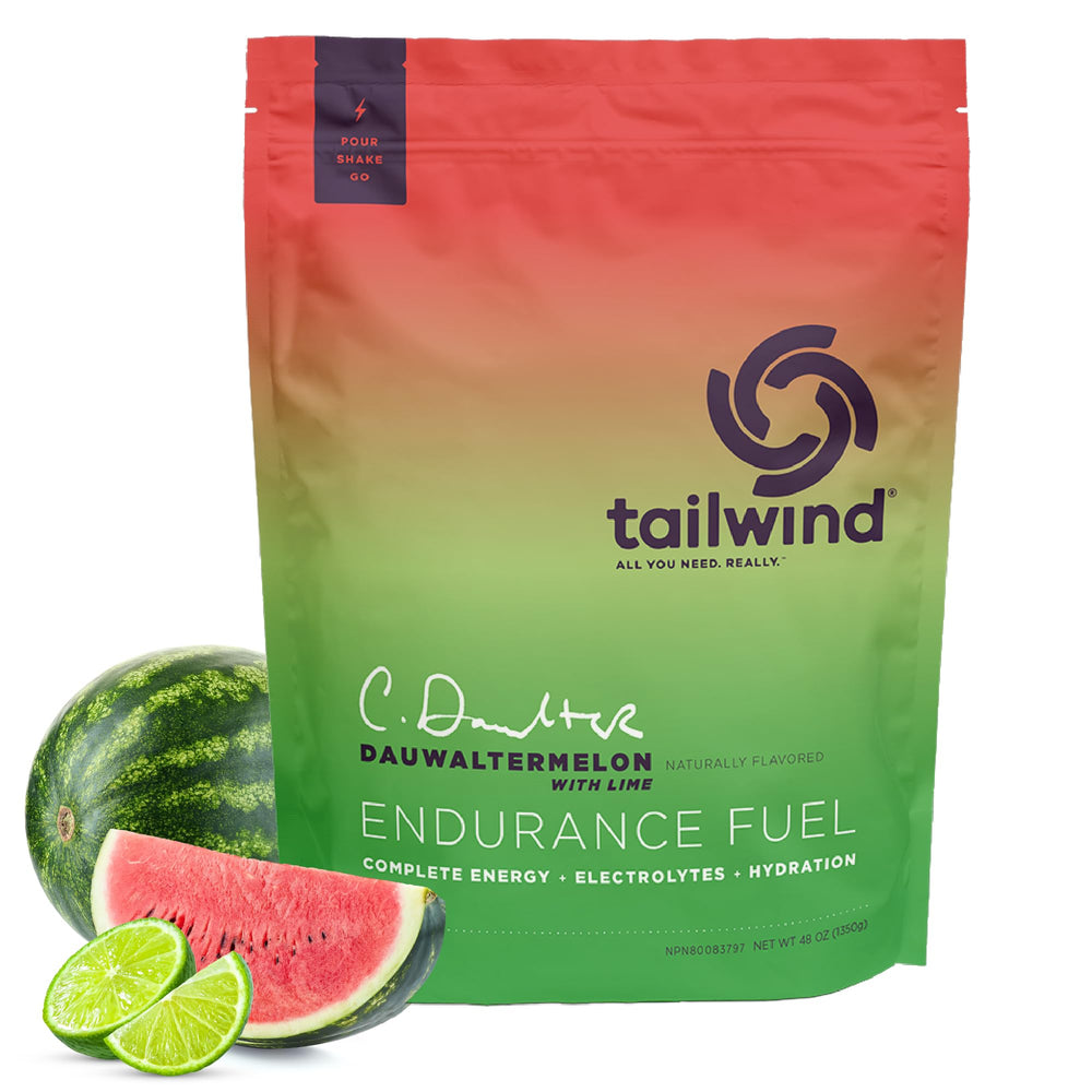 Tailwind Dauwaltermelon front packaging showing 50-serving bag and branding for easy identification and storage