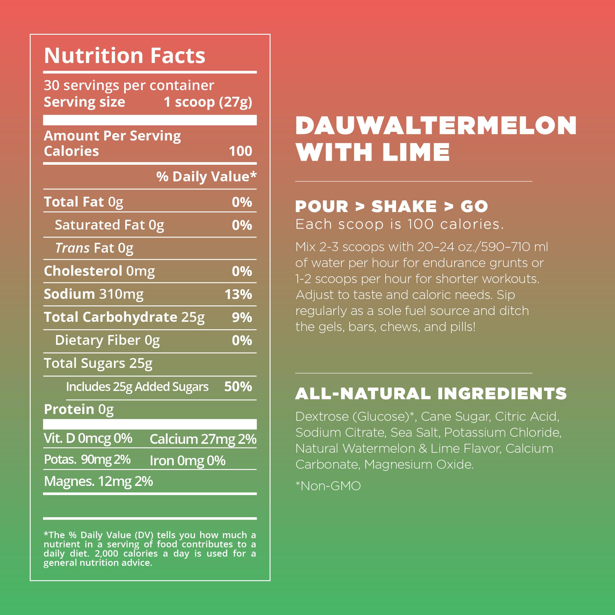 Tailwind Dauwaltermelon powder close-up highlighting fine texture for quick dissolving and clean mixability