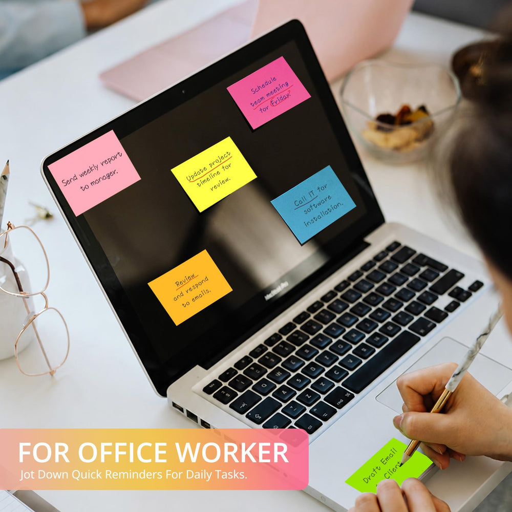 Taja mini sticky note placed inside planner for quick reminders and clarity