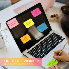 Taja mini sticky note placed inside planner for quick reminders and clarity