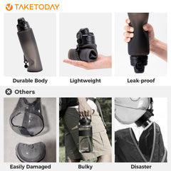TakeToday collapsed profile demonstrating compact storage and space saving benefit