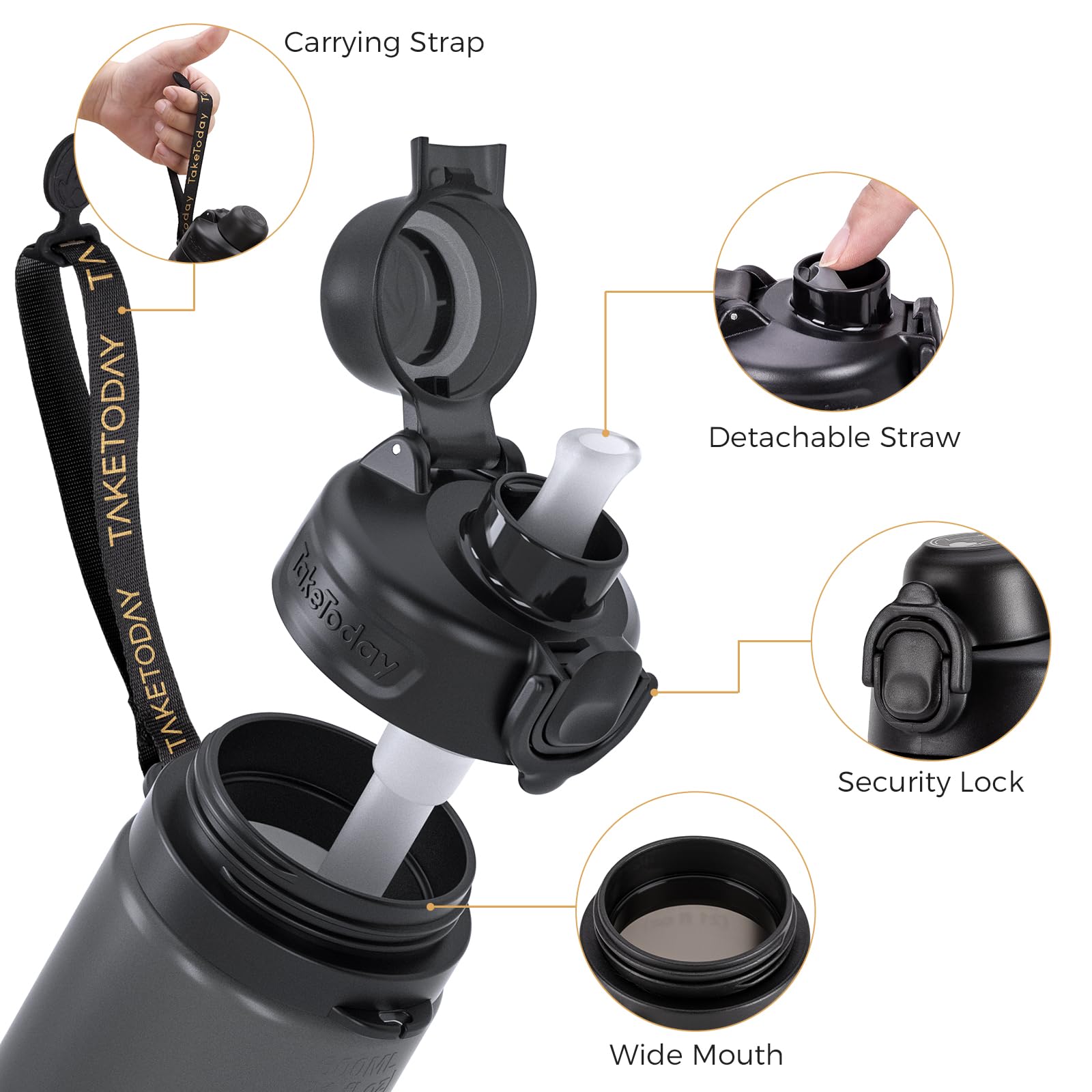 TakeToday durable silicone flex showing crush-resistant material for long life