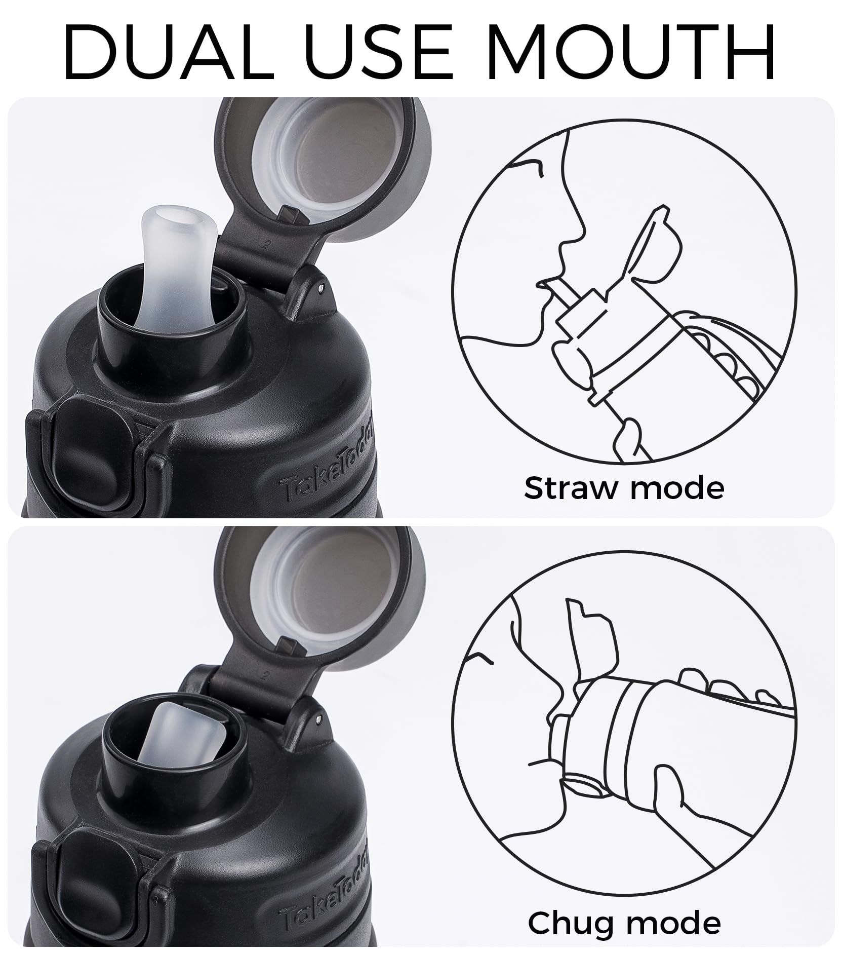 TakeToday sand flip straw detail for spill‑resistant sipping on the go