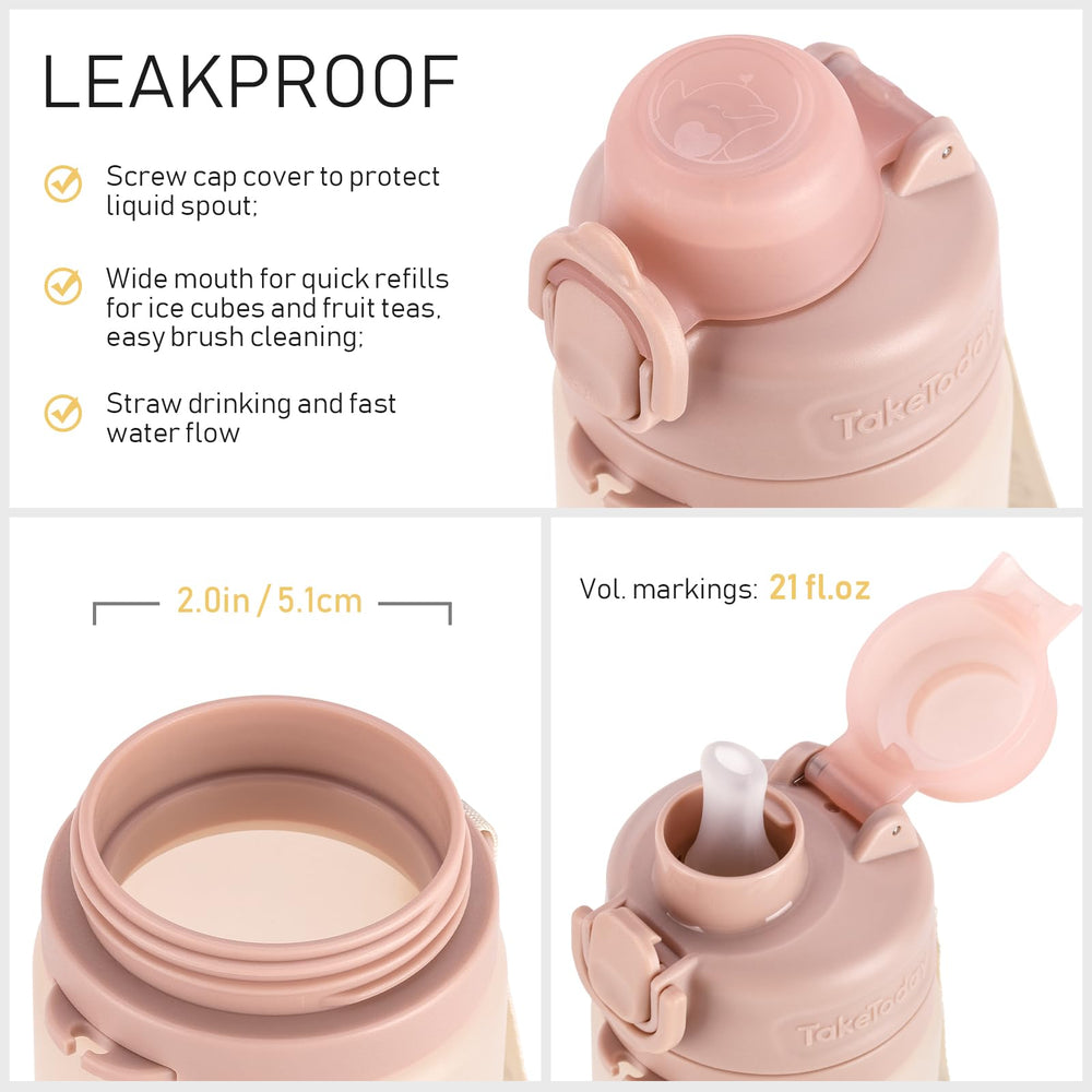TakeToday sand packed in backpack highlighting hands‑free travel benefit
