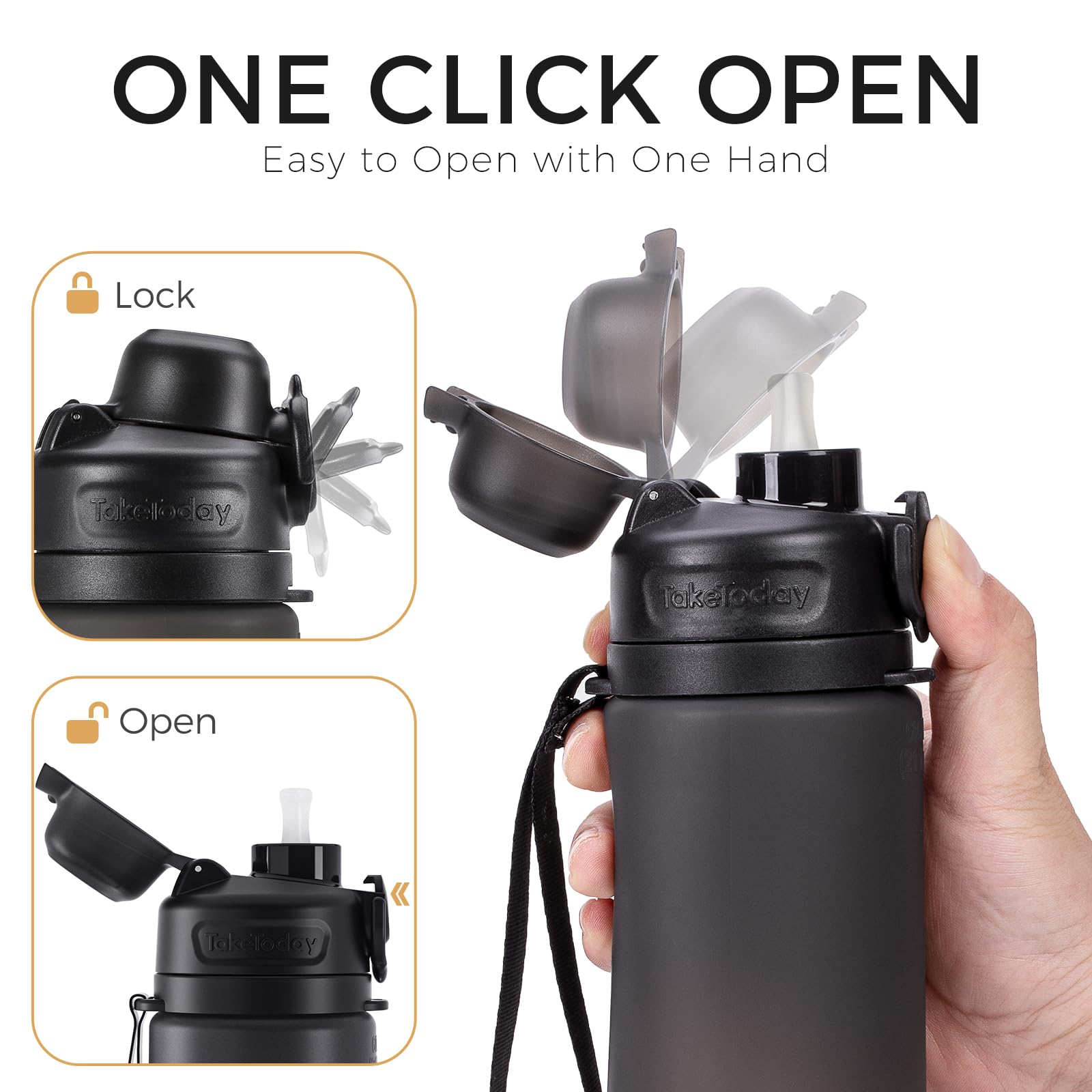 TakeToday travel backpack lifestyle showing space-saving bottle for trips