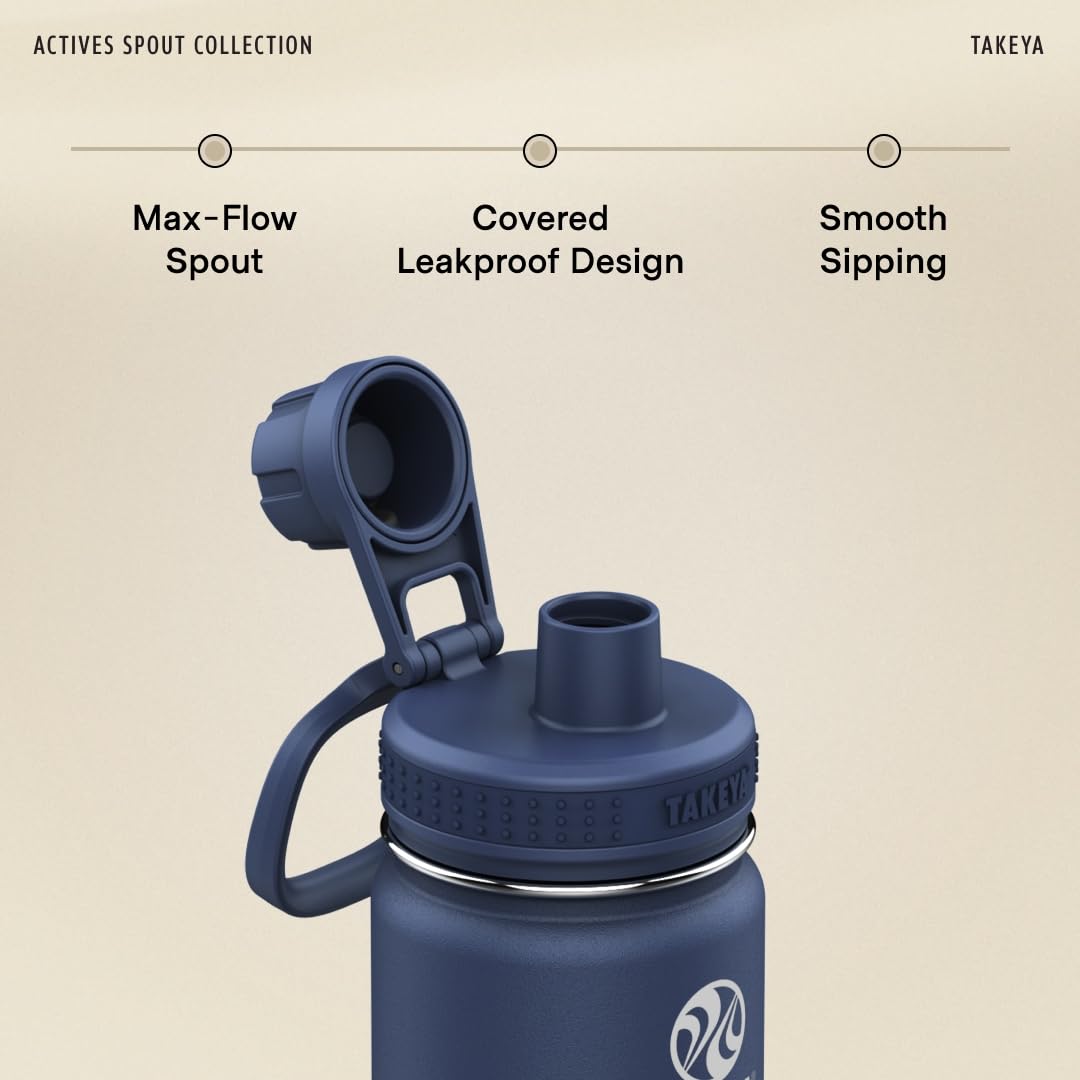 Takeya Actives inside car cup holder demonstrating compact fit and travel convenience