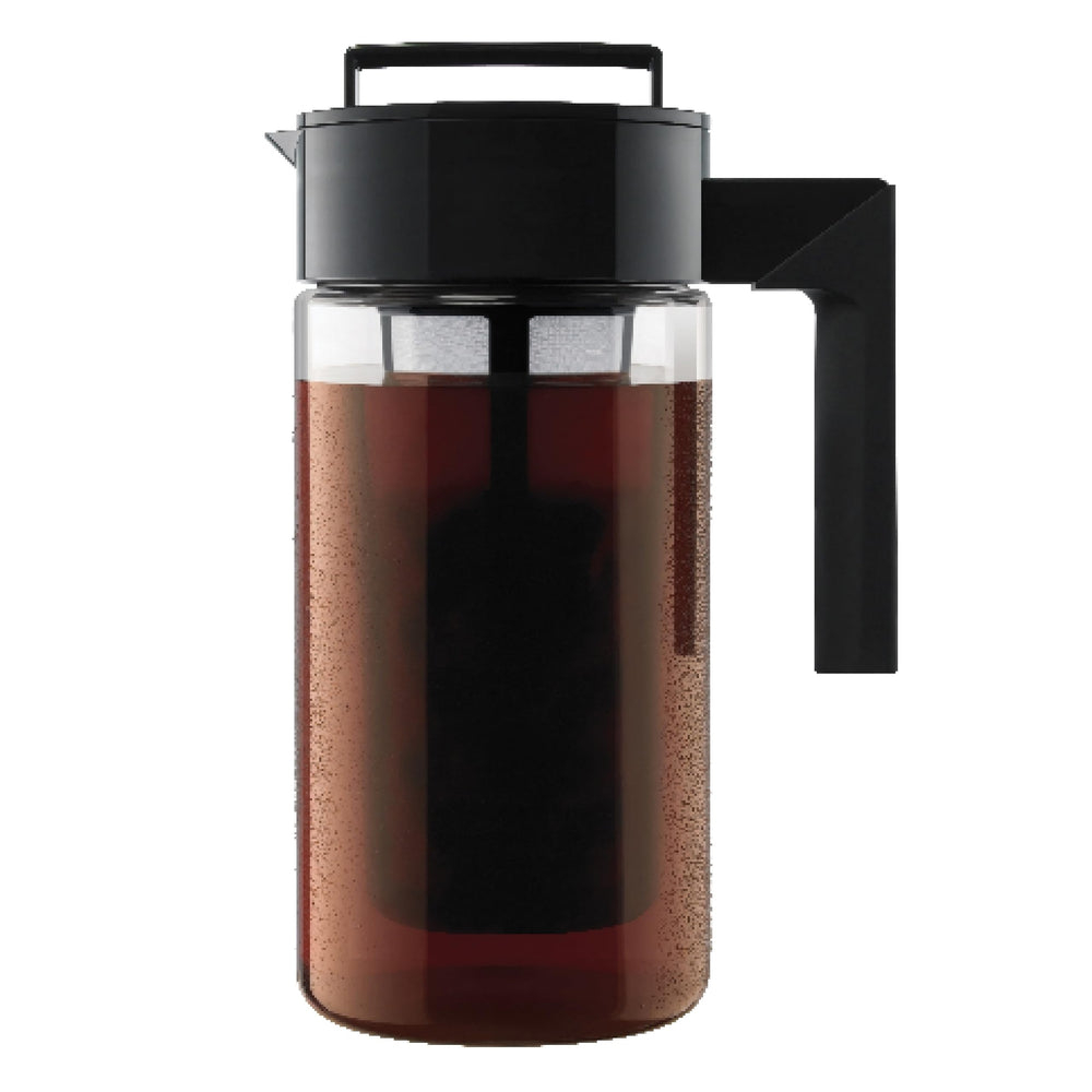 Takeya front view pitcher showing sleek Tritan body and capacity benefits