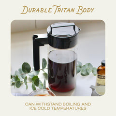 Takeya silicone handle detail offering secure grip and comfortable pouring