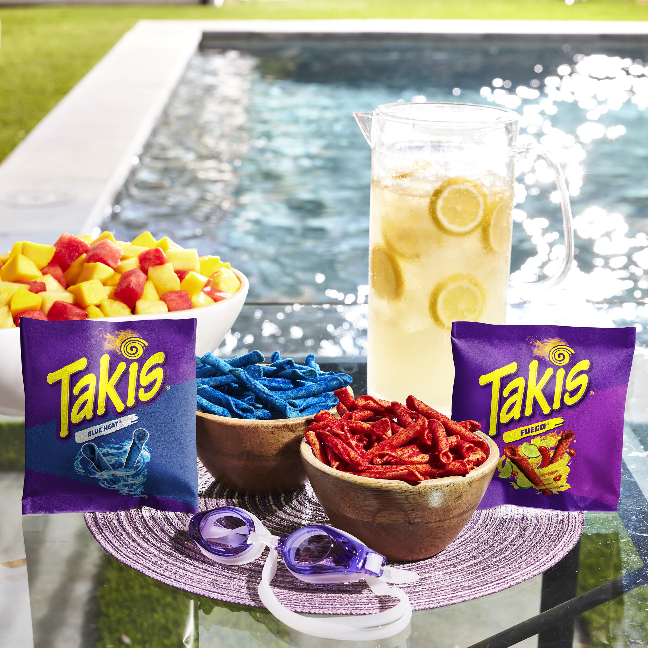 Takis pack lined up side view conveying quantity and grab-and-go benefit