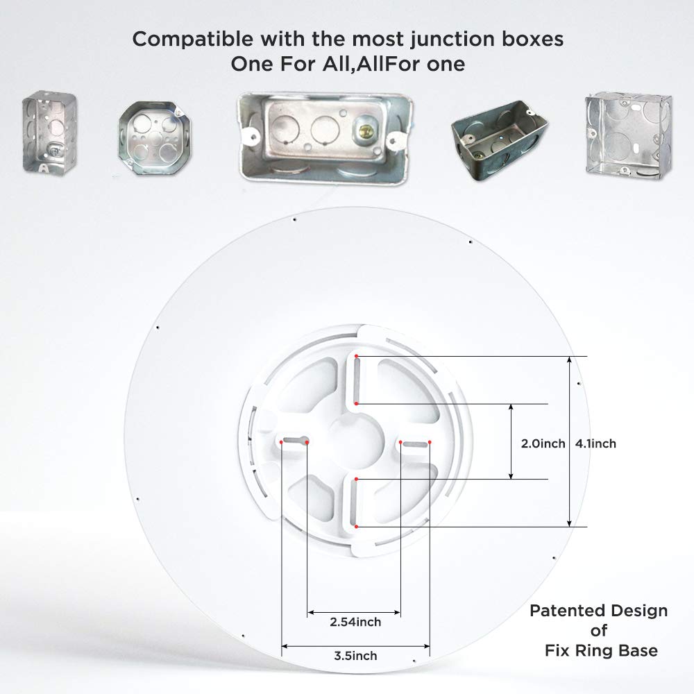 TALOYA selectable CCT switch detail showing five temperature choices for flexibility