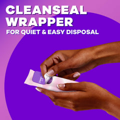 Detail of Tampax Radiant comfort grip for controlled insertion and better placement