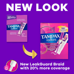 tampax open applicator detail highlighting smooth insertion benefit