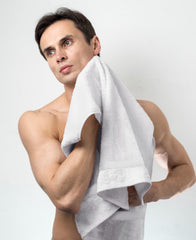 T & L Towel and Linen Mart double-needle hem showing durable edge strength