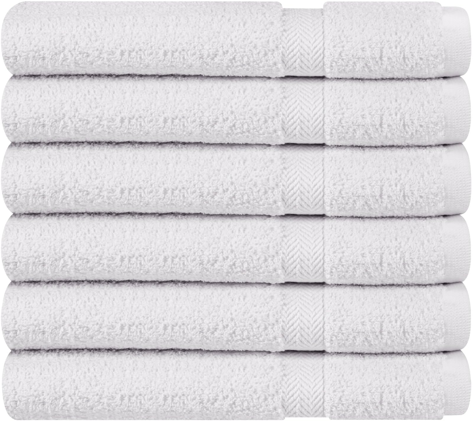 T & L Towel and Linen Mart white towel on bathroom rack conveying clean look