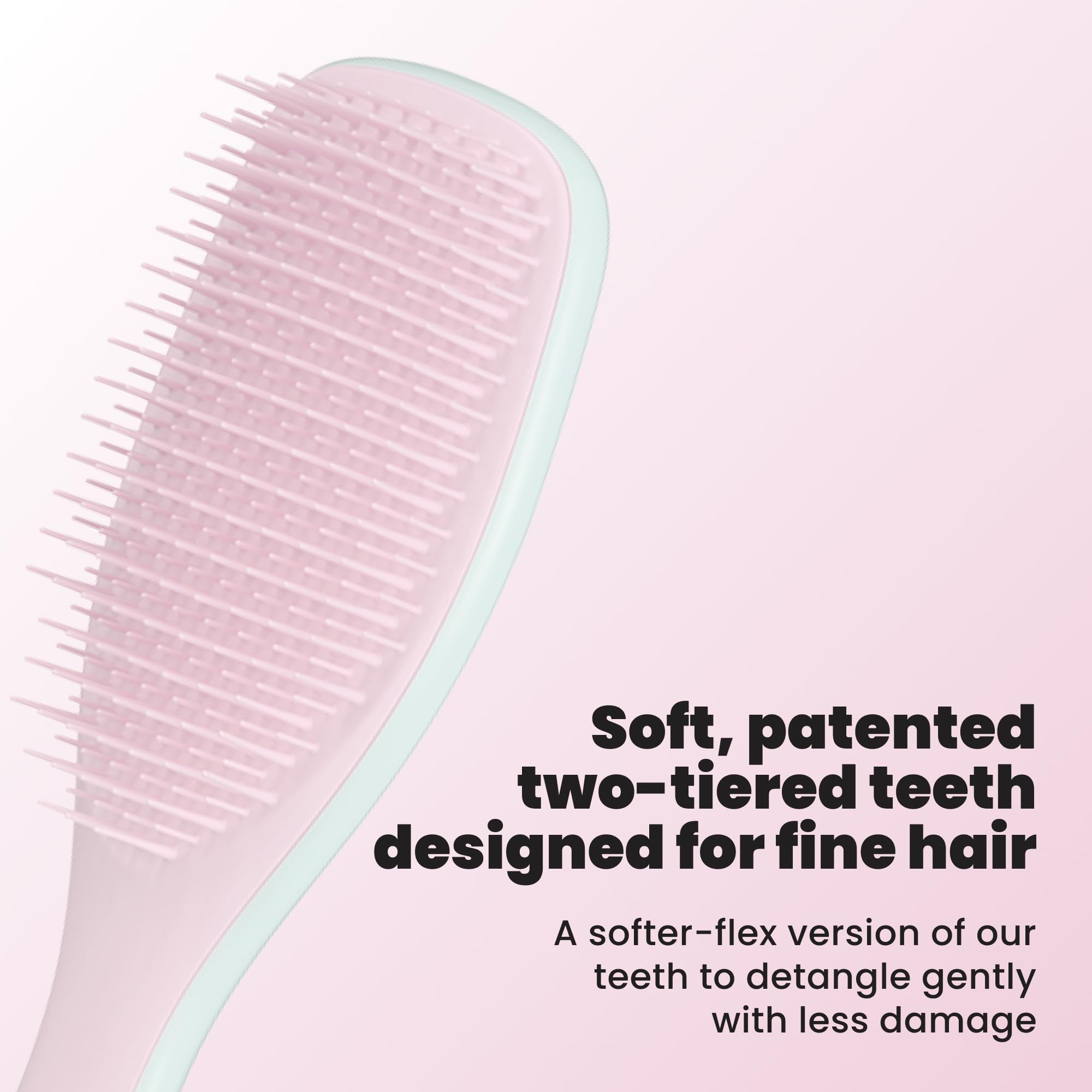 TANGLE TEEZER back label showing product information and easy identification benefit