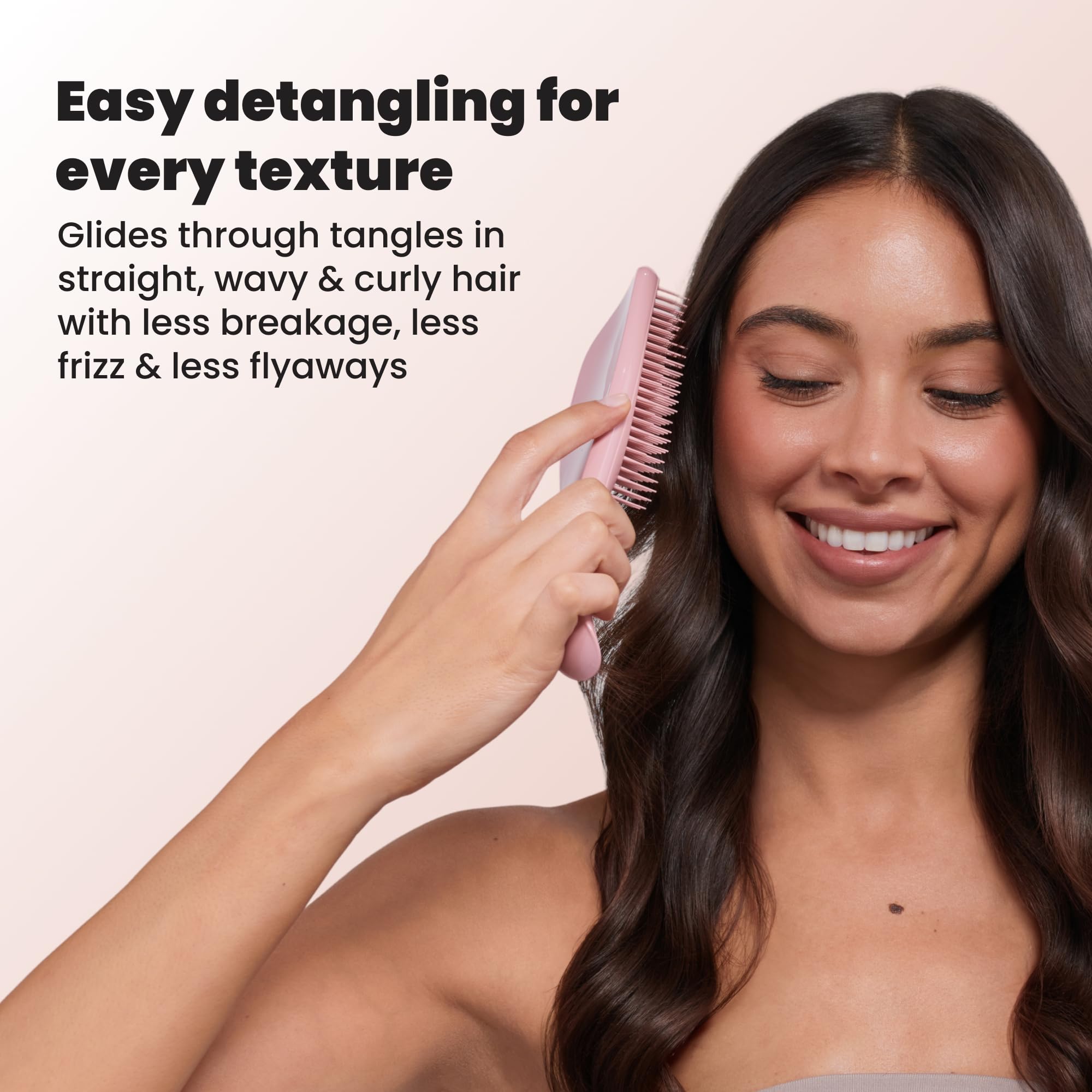 TANGLE TEEZER tucked in travel bag showing portability and convenience benefit