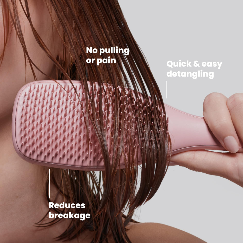 TANGLE TEEZER brushing wet hair demonstrating safe detangling benefit