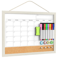Tankee front view calendar shows organized monthly layout and cork