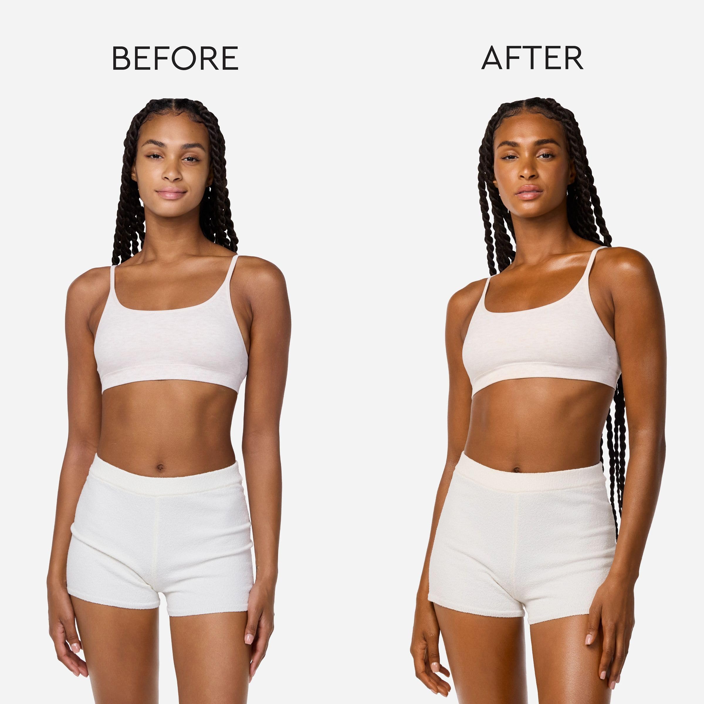 Tanologist foam dispensed on tanning mitt to show easy, mess-free application advantage