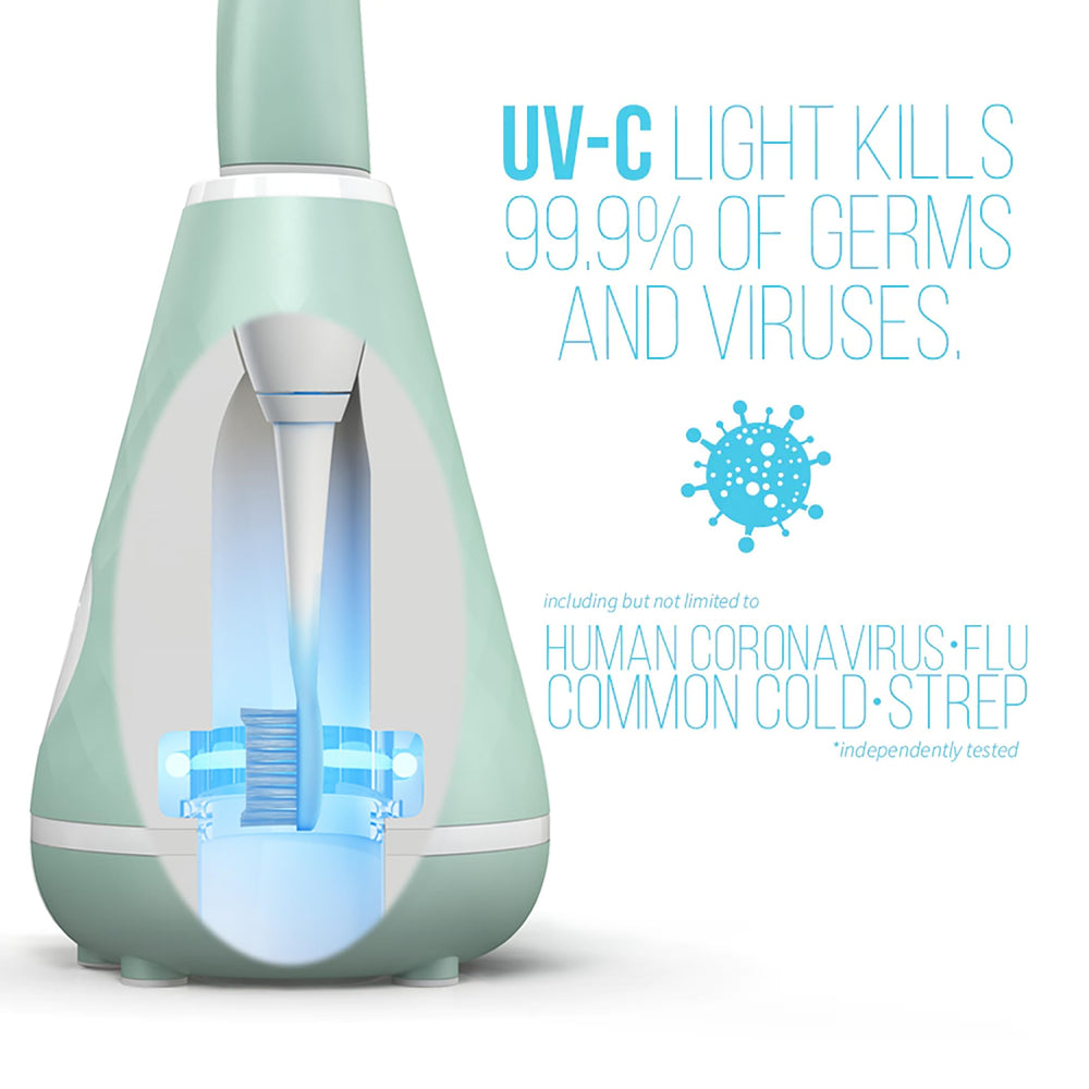 Tao Clean toothbrush in use demonstrating sonic action for deeper cleaning