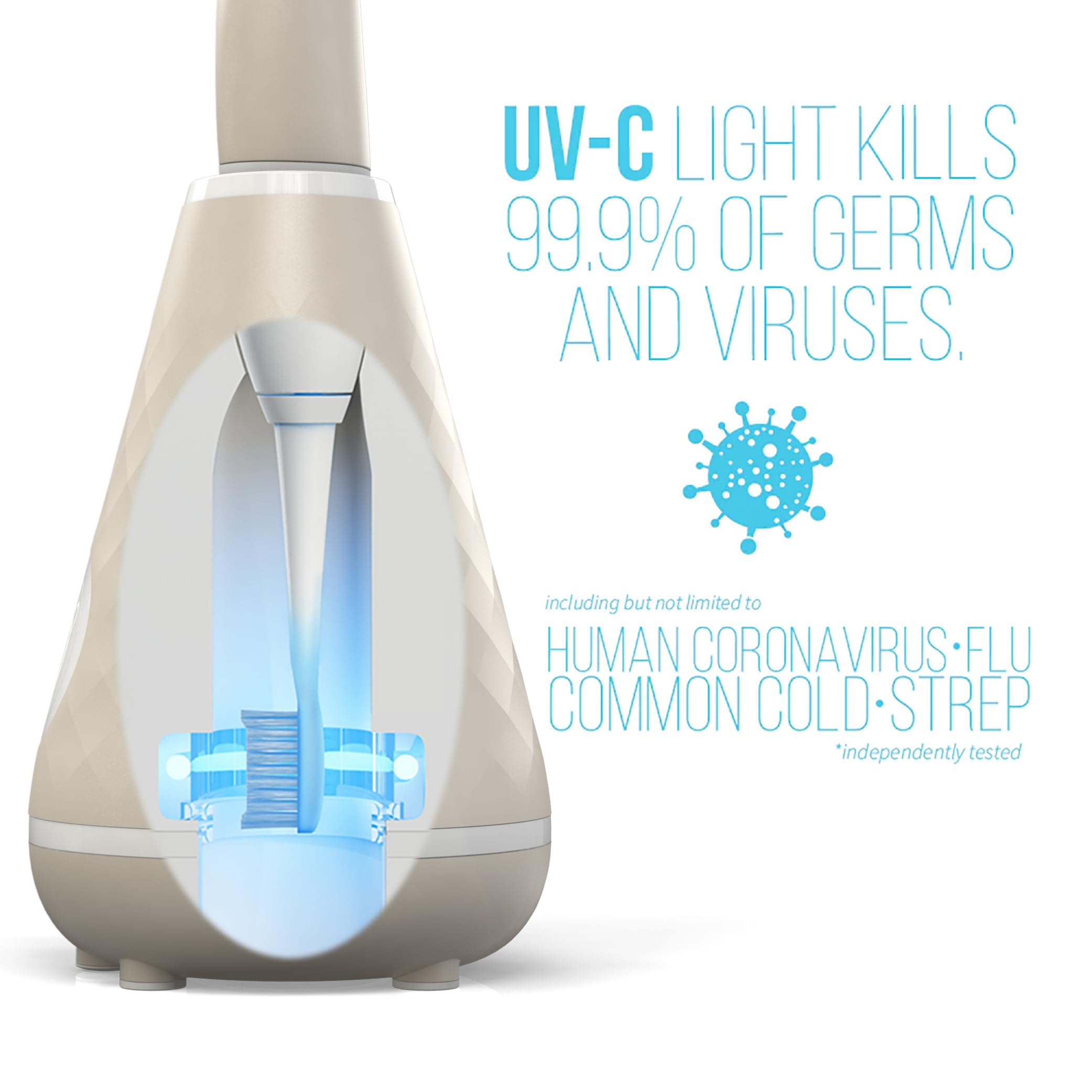 Tao Clean UV station close-up showing sanitizing lamp and sanitary storage benefit