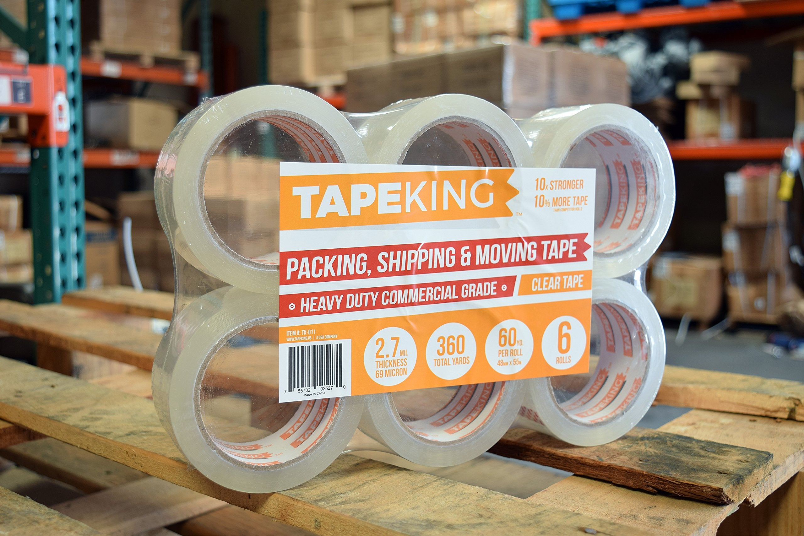 Tape King roll close-up displaying strong 2.7mil thickness and smooth film