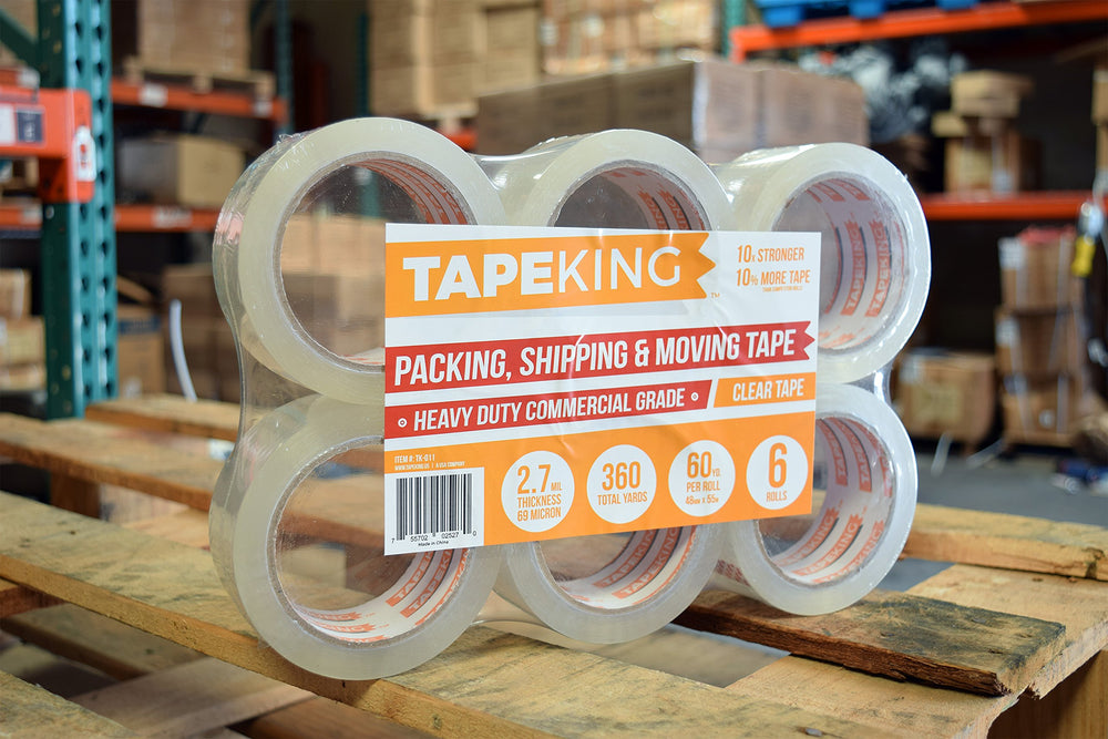 Tape King roll close-up displaying strong 2.7mil thickness and smooth film