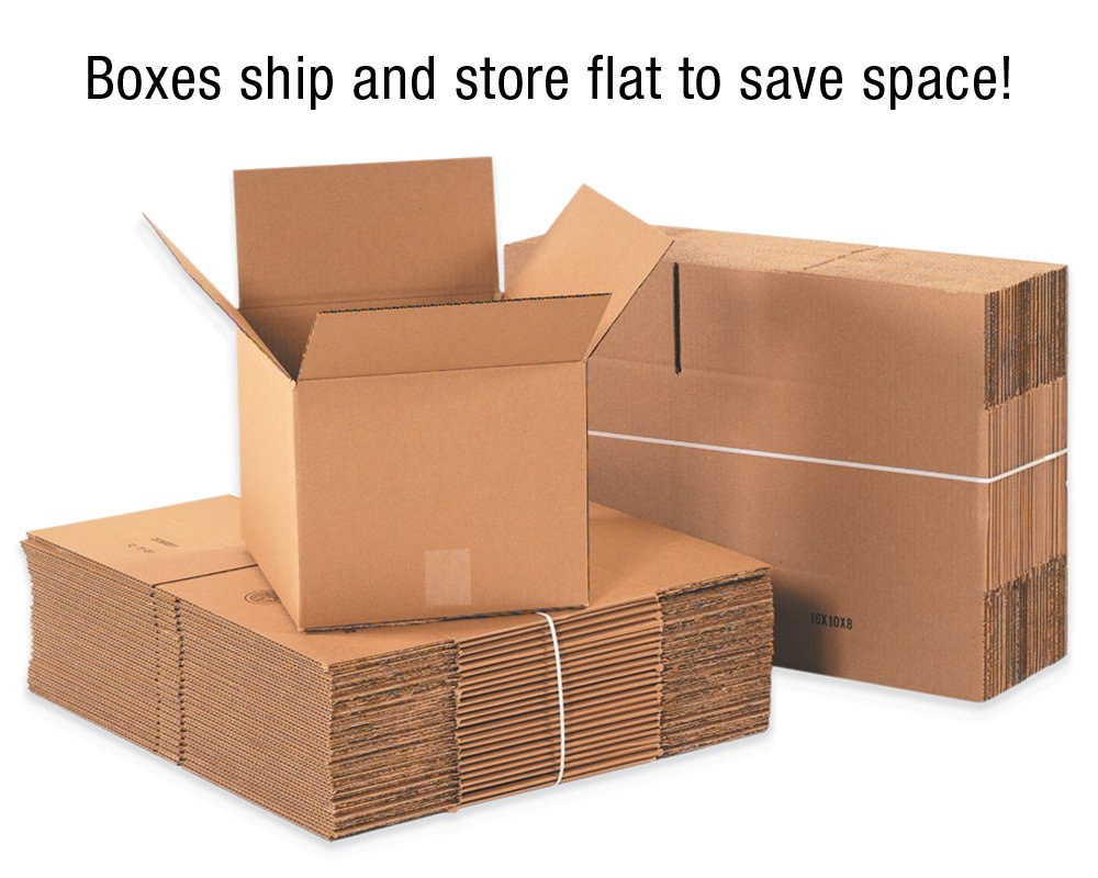 Tape Logic box in use packing books and apparel demonstrating protective shipping fit