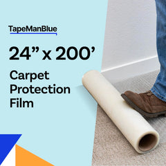 TapeManBlue close-up of film texture illustrating durable, tear-resistant surface