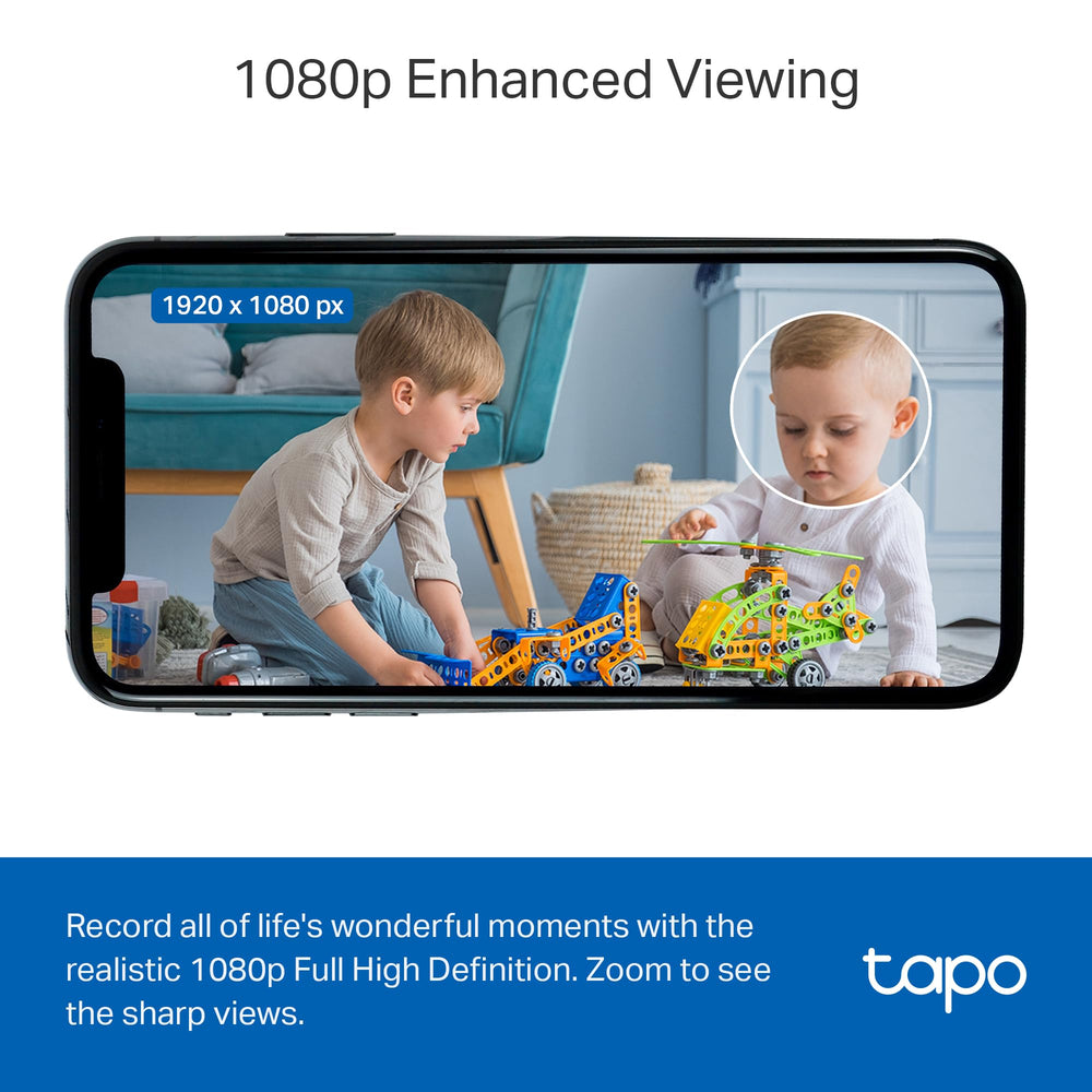 Tapo C100 night vision demo showing clear low-light monitoring benefit