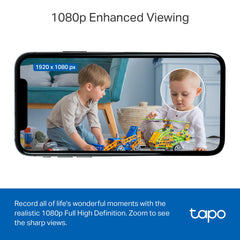 Tapo C100 night vision demo showing clear low-light monitoring benefit