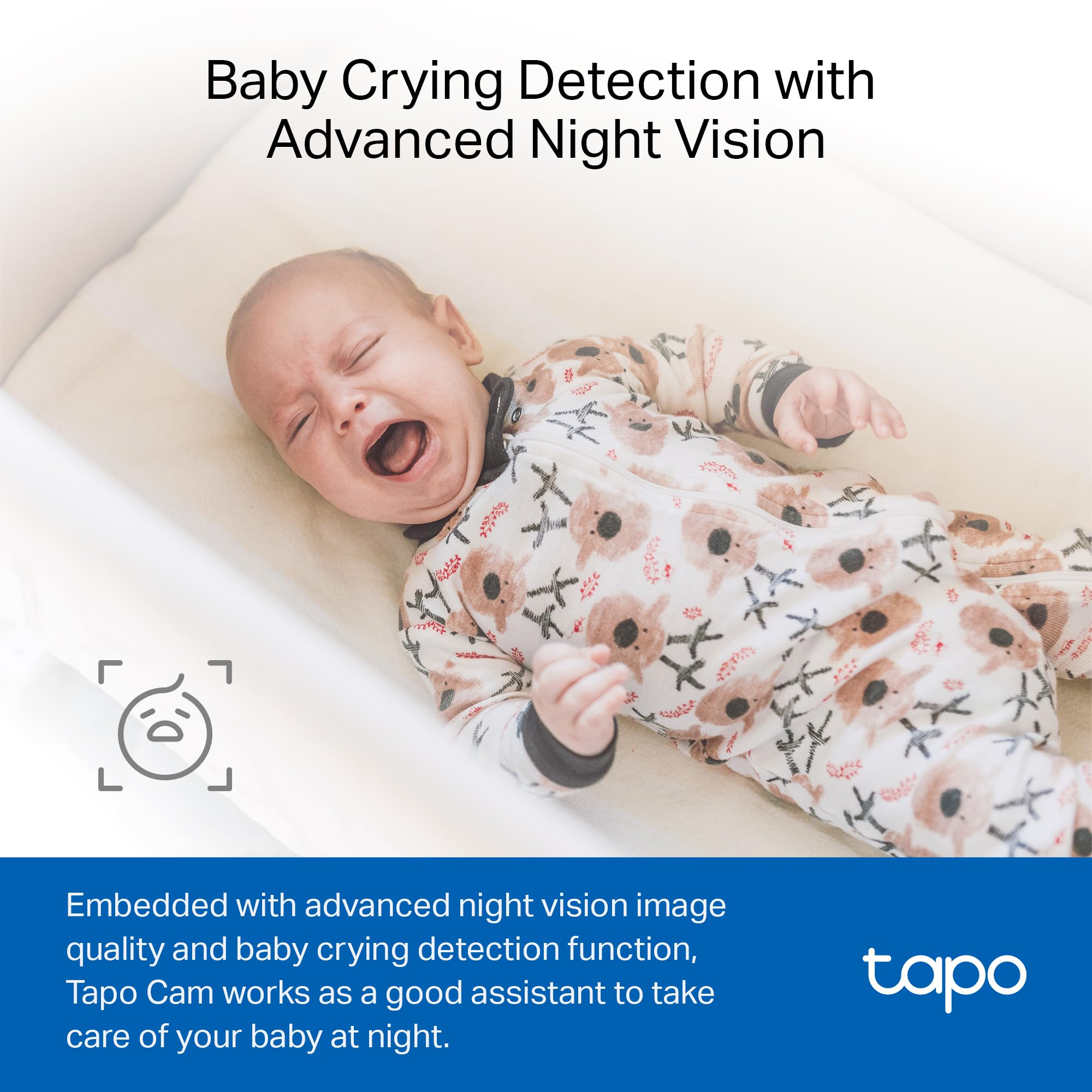 Tapo C100 two-way audio microphone detail enabling remote talk benefit