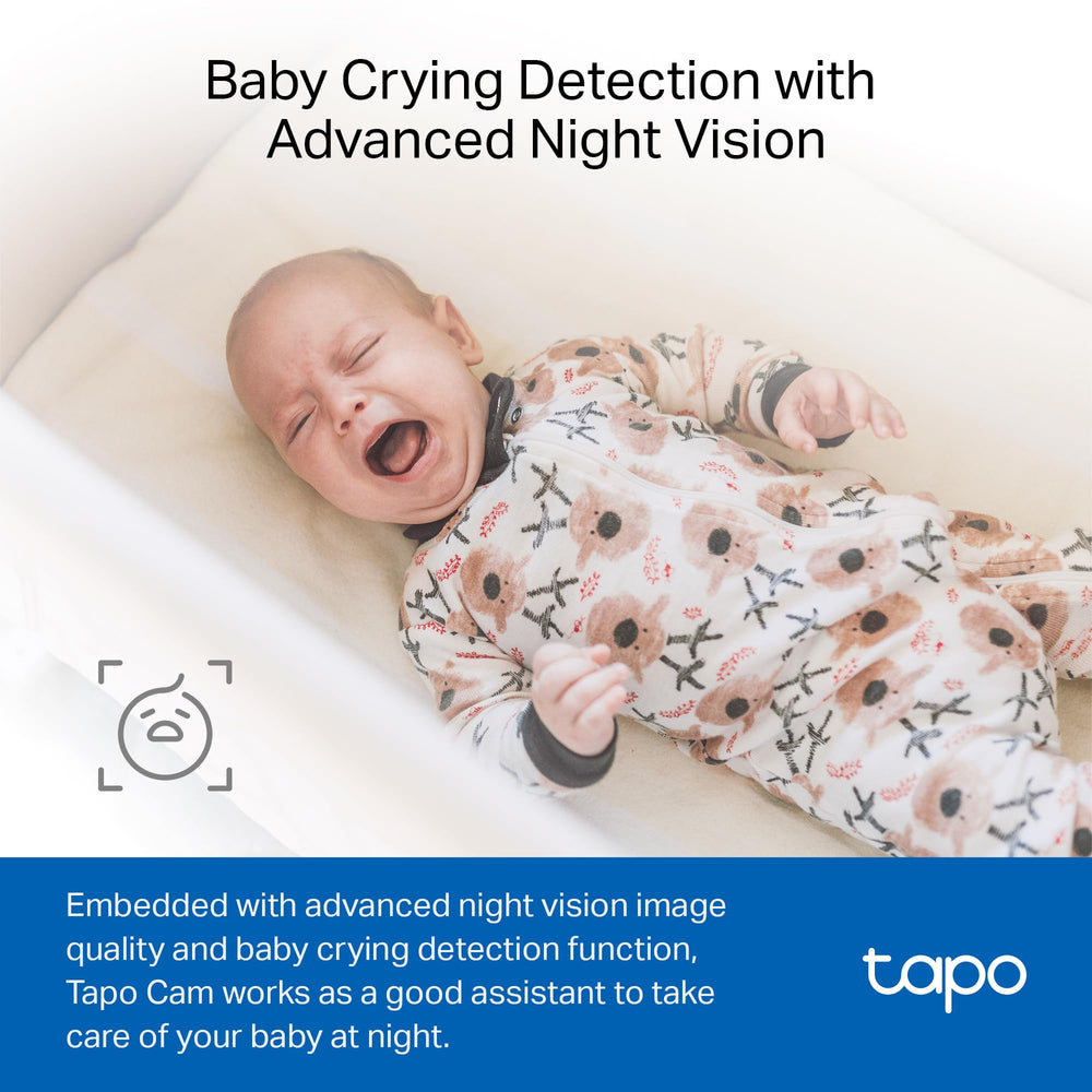 Tapo C100 two-way audio microphone detail enabling remote talk benefit