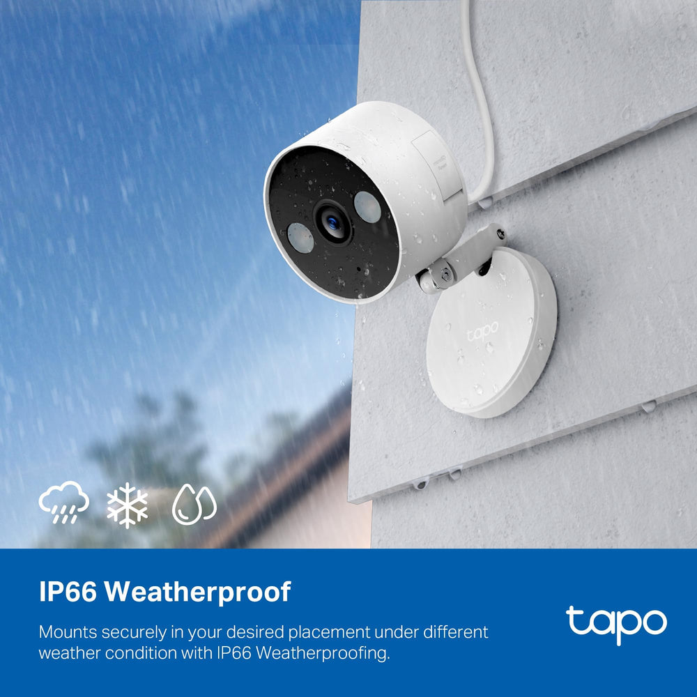 Tapo C120 close-up of lens and starlight sensor delivering brighter low-light footage
