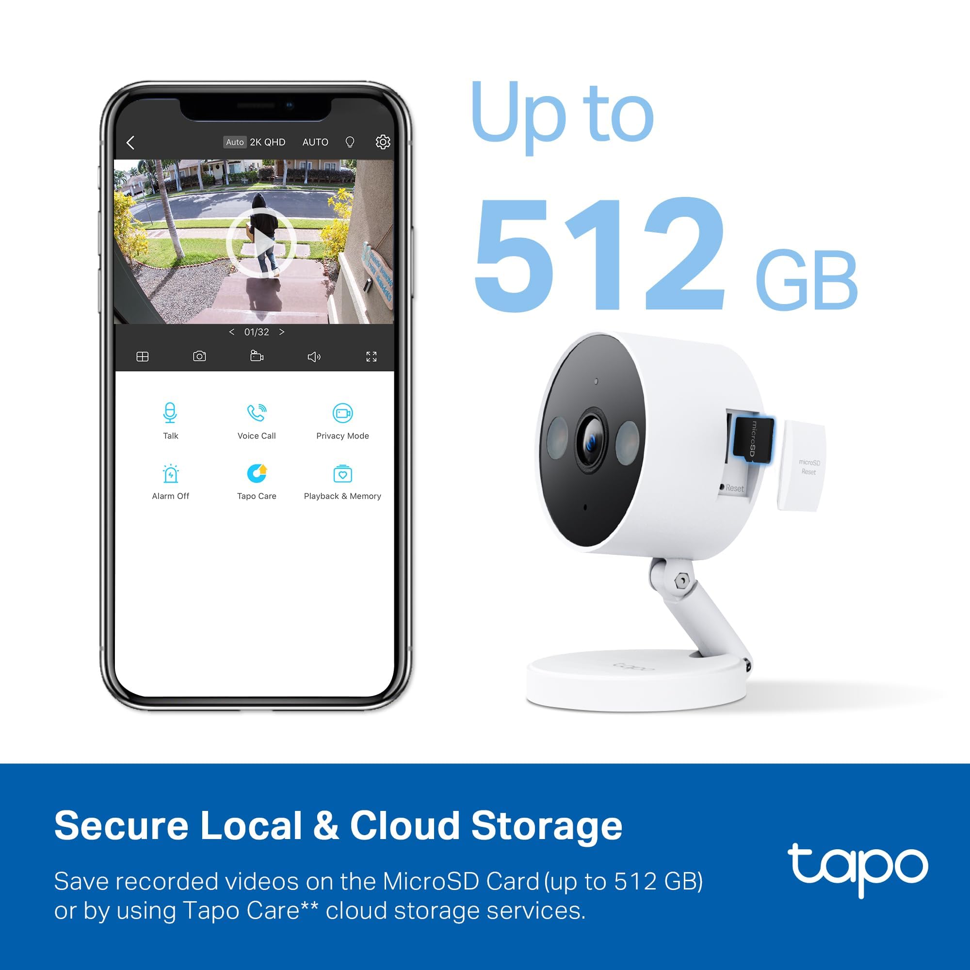 Tapo C120 color night vision sample showing clear nighttime detail for improved identification