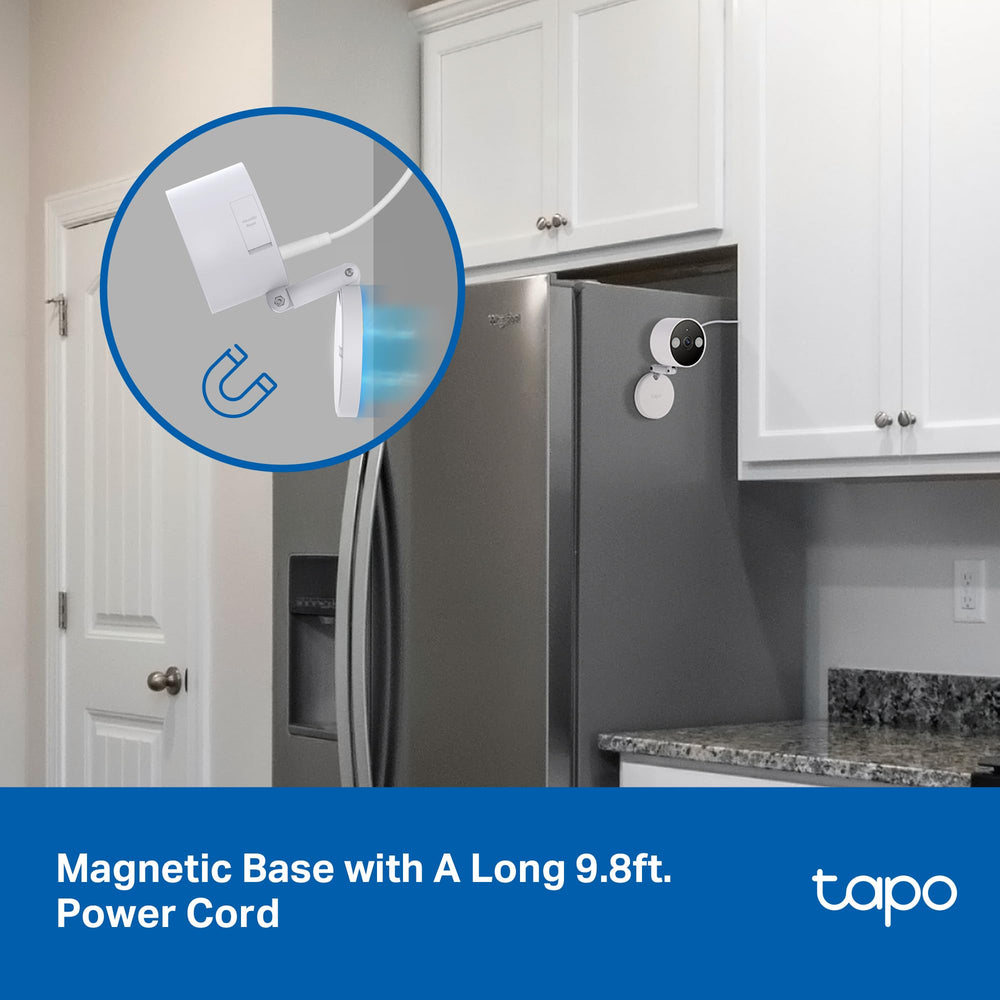Tapo C120 box with power adapter, Type-C cable and mounting kit for easy installation