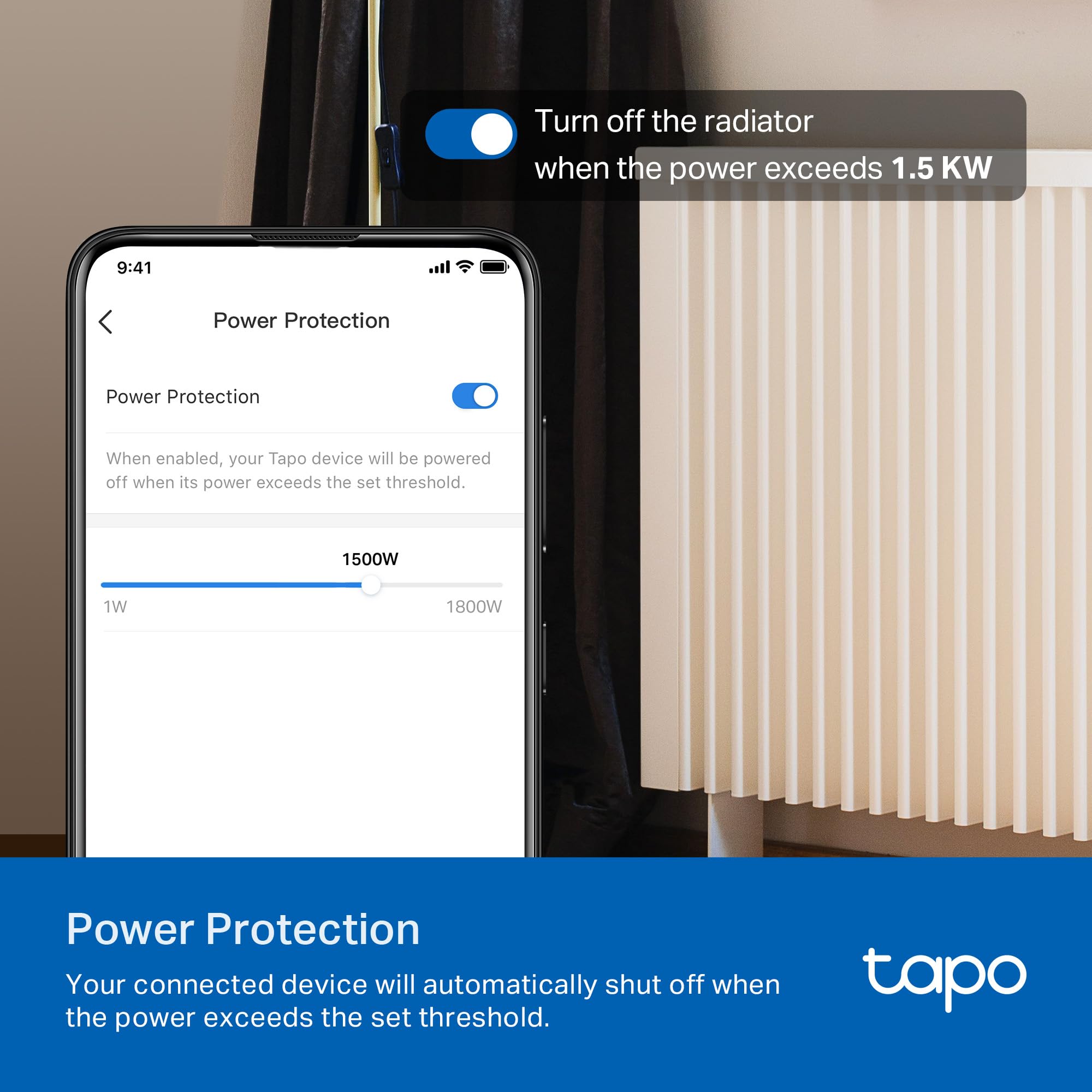 Four Tapo P110M plugs displayed together demonstrating the 4-pack convenience and value