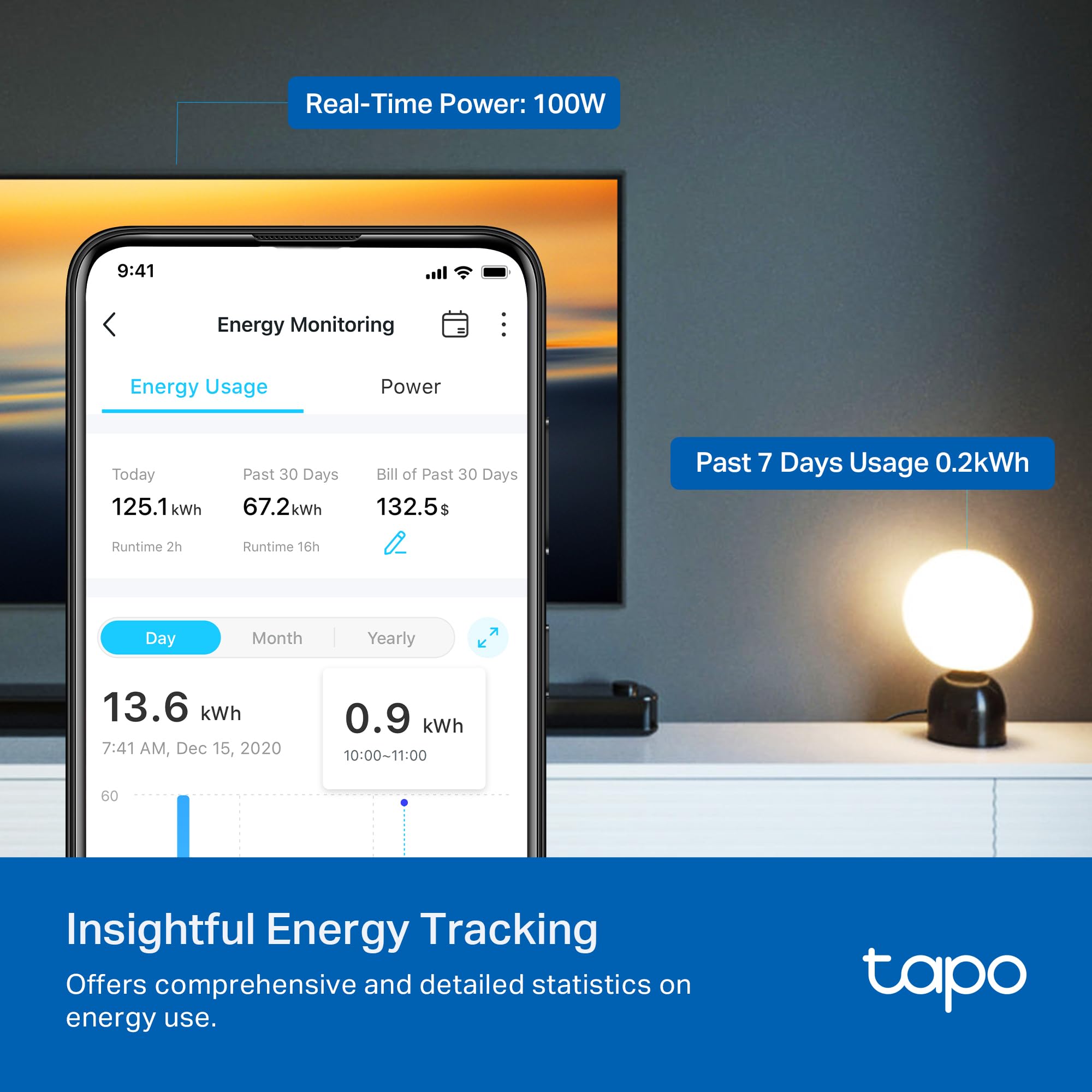 Close-up of Tapo P110M metal prongs and casing highlighting build quality and safe contact