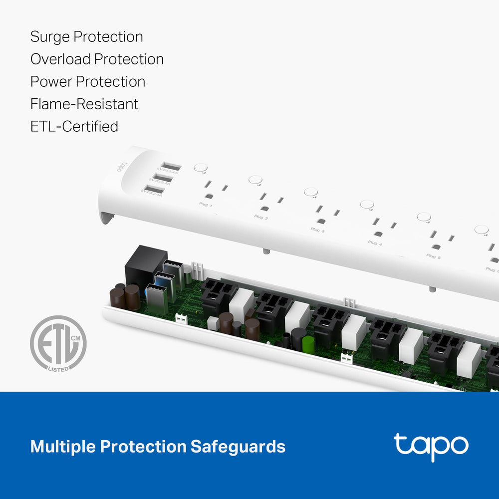 Tapo size and scale beside ruler to show slim footprint and 37‑inch cord