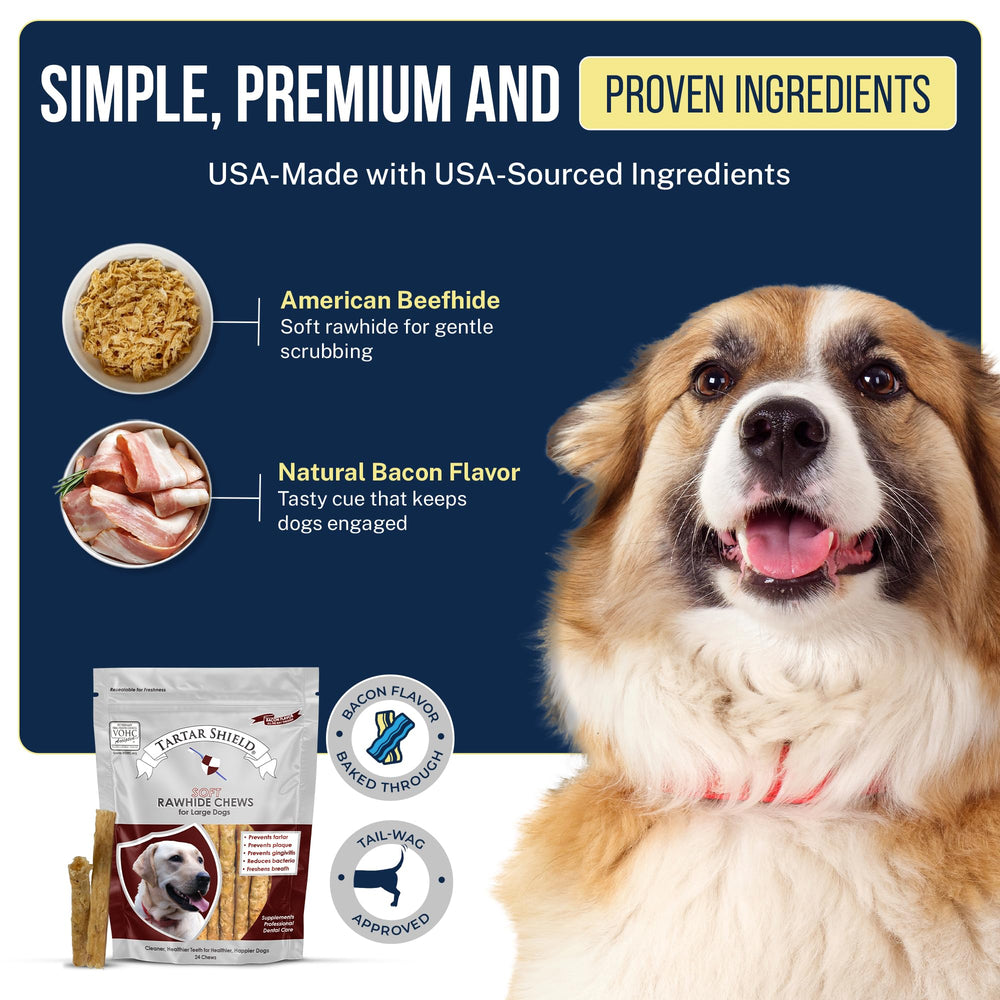Tartar Shield ingredient label highlighting USA-made and actives