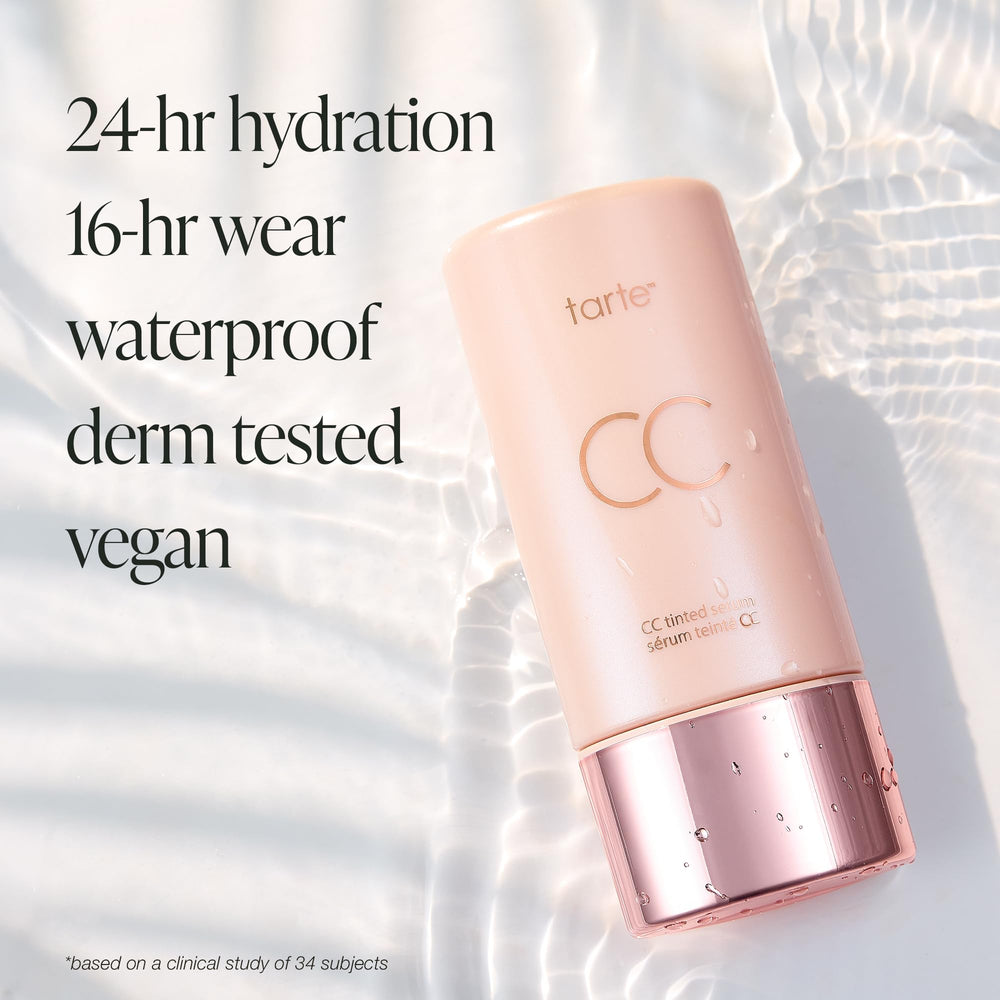 tarte label detail with product claims and ingredient cues