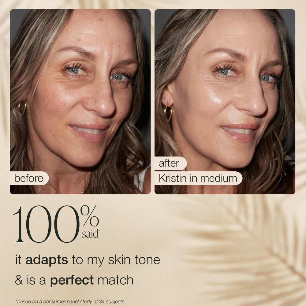 tarte shade transforming on skin illustrating color-adapt benefit