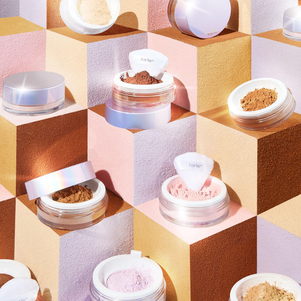 tarte ingredients label with Amazonian clay noted, communicates skin-friendly formula