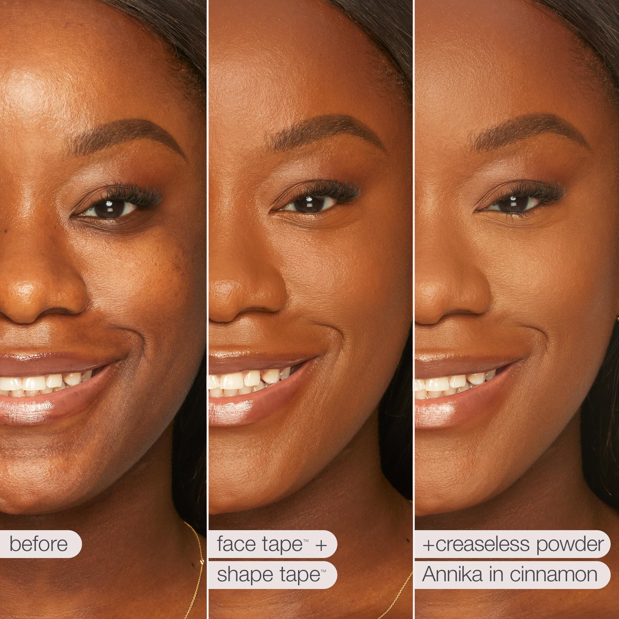 tarte label ingredient list closeup highlighting Amazonian clay benefit: shows skin-friendly formula