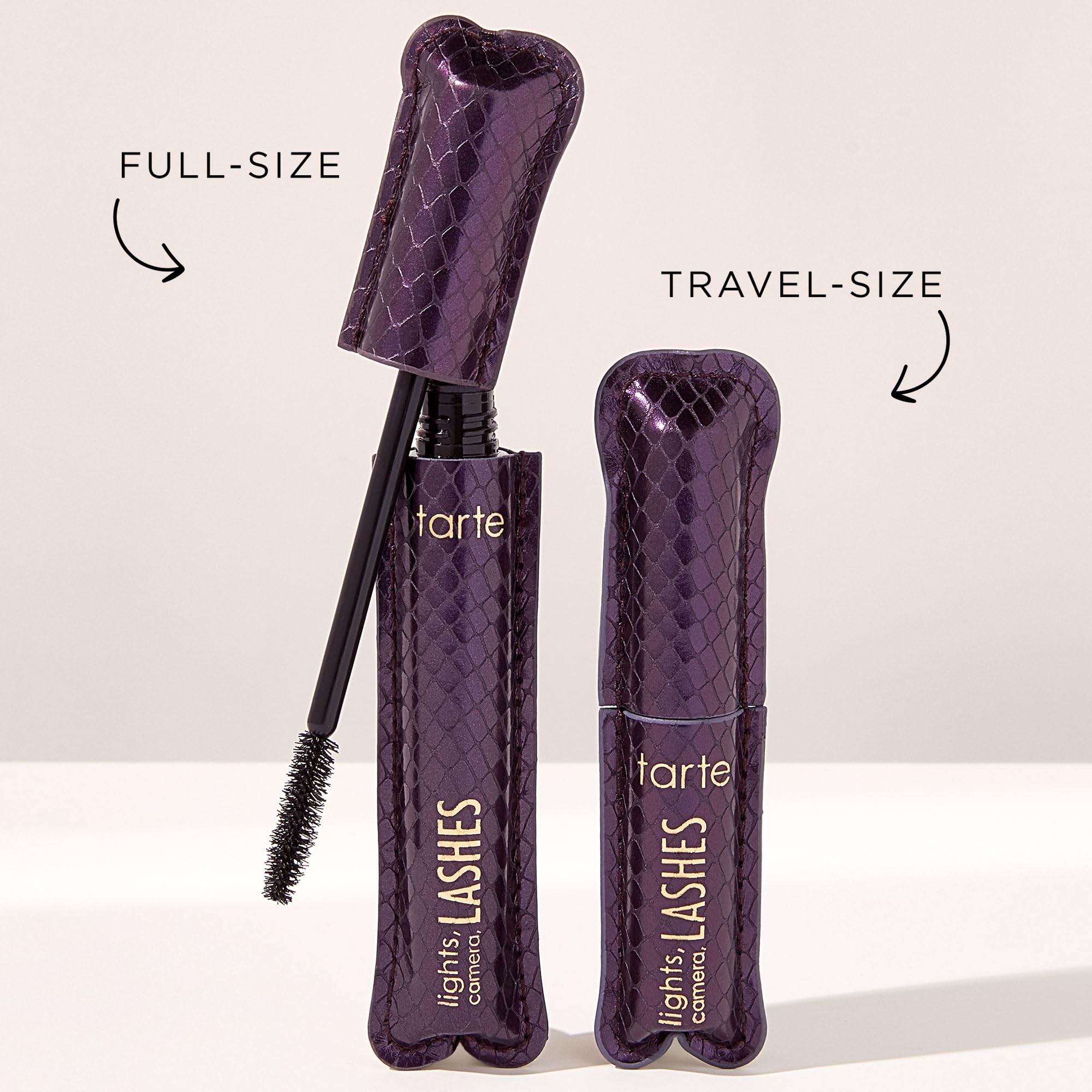 tarte flatlay in makeup bag, lifestyle scene for everyday wear