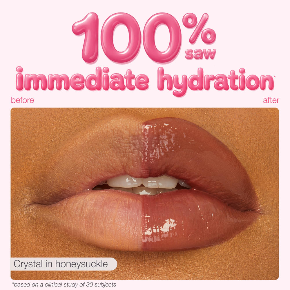 tarte maracuja lip plump on lips mixed berries demonstrates buildable color and fuller look