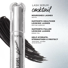 tarte before and after lashes demonstrating visible volume and length improvement