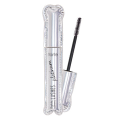 tarte front packaging showcasing product name and bold black tube for shelf appeal