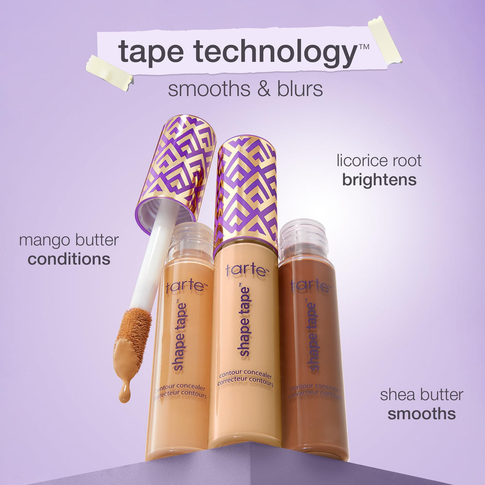 tarte Shape Tape in a makeup bag lifestyle shot for everyday use benefit