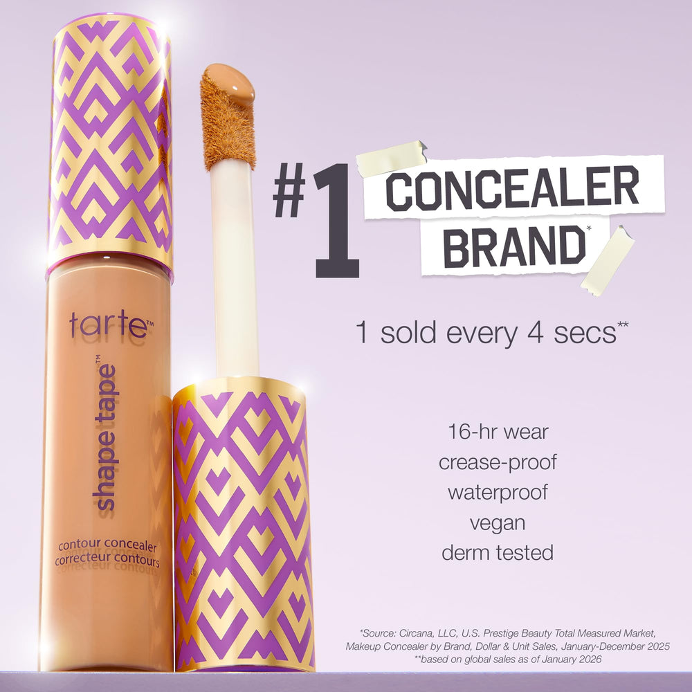 tarte Shape Tape on vanity lifestyle shot suggesting everyday makeup routine convenience